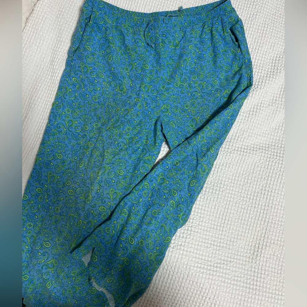 Blue and Green Paisley Pants